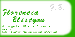 florencia blistyan business card